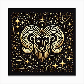 A Zodiac symbol, Aries Canvas Print