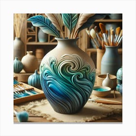 Vase flower Canvas Print