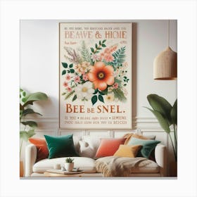 Bee And Hive Canvas Print