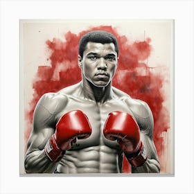 Chalk Painting Of Muhammad Ali Canvas Print