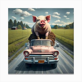 A Pig Load Of Manure Canvas Print