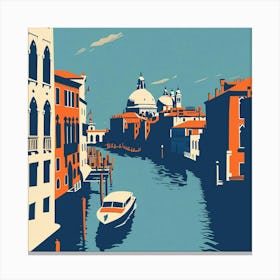 A Venice With Grand Canal Minimal Illustration 1720474812 1 Canvas Print