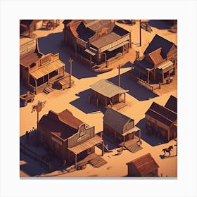 Town In The Desert Canvas Print