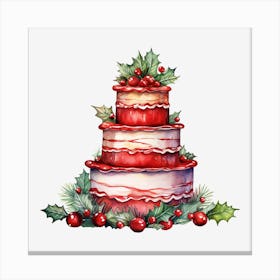 Christmas Cake Canvas Print