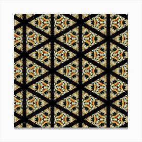 Pattern Stained Glass Triangles Canvas Print