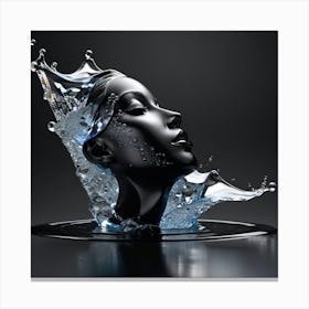 Water Splashing Woman Canvas Print