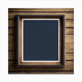 Realistic Framed Wooden Sign Canvas Print