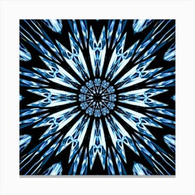 Abstract Blue Starburst Stampe su tela