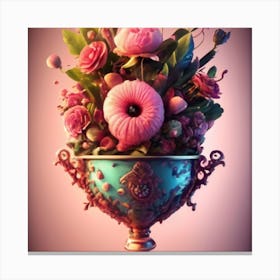 Flowers In A Vase Canvas Print