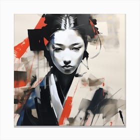 Artjuicebycsaba Close Up Style Minimalist Zen Japanese Noh Thea 287184b5 E35d 4d29 87f1 C10237146747 Denoised Upscaled X4 Canvas Print