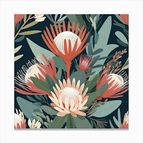 Graphic Design Australian Native Bouquet With Protea Art 2 Canvas Print