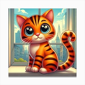 Orange cat 1 Canvas Print