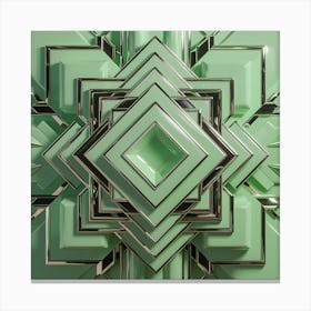 Geometric Shapes - mint green - wall art Canvas Print