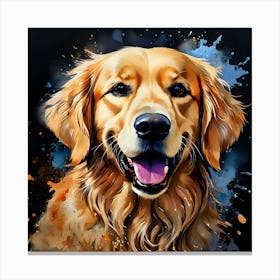 Golden Retriever Painting 35 Canvas Print