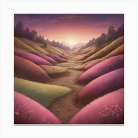 Earthworks In Romantic Hue Art Print 1 Canvas Print