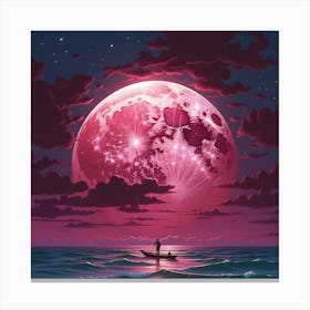 Pink Moon Canvas Print 1 Canvas Print