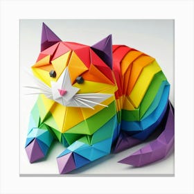 Cute color cat Canvas Print