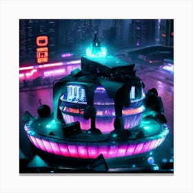 Neon City Canvas Print