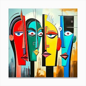 Four Faces Canvas Print