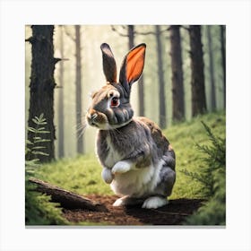 Rabbit In The Forest 143 Canvas Print