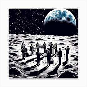 Jazzing on the Moon Canvas Print
