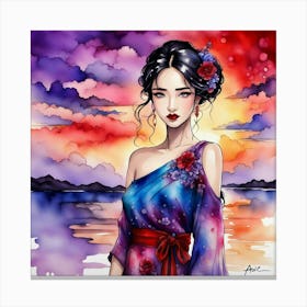 Asian Girl Canvas Print