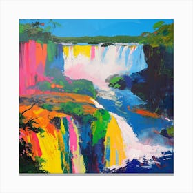 Abstract Travel Collection Iguazu Falls Argentina Brazil 2 Canvas Print