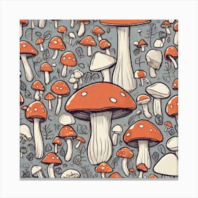 Mushroom Pattern 3 Canvas Print