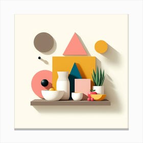 Abstract Food Geometric Canvas Print