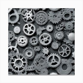 Gears Background 23 Canvas Print