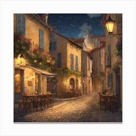 Street At Night Canvas Print