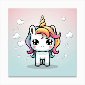 Cute Unicorn 691 Canvas Print