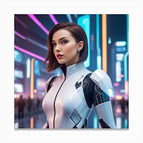 Futuristic Girl 12 Canvas Print