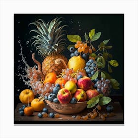 A collection of different delicious fruits 19 Canvas Print