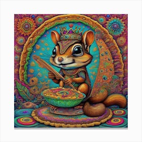 Psychedelic Chipmunk Canvas Print