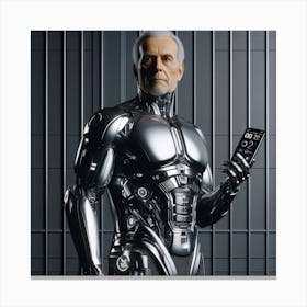 Robot Man In Jail Canvas Print