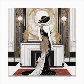 Lady In A Hat Canvas Print