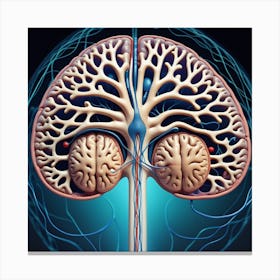 Kidneys And Blood Vessels Canvas Print