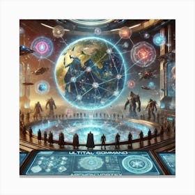 A Sci Fi Scene Illustrating The Syndicate S Goals Canvas Print