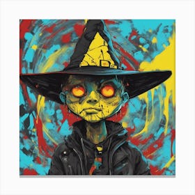 Andy Getty, Pt X, In The Style Of Lowbrow Art, Technopunk, Vibrant Graffiti Art, Stark And Unfiltere (10) Canvas Print