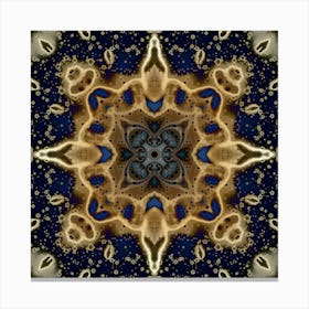 Abstract Golden Mandala Canvas Print