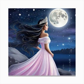 Princess In The Moonlight Canvas Print