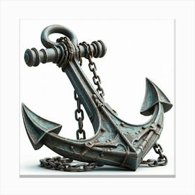 Old Ship Anchor 3 Nautical Canvas Print