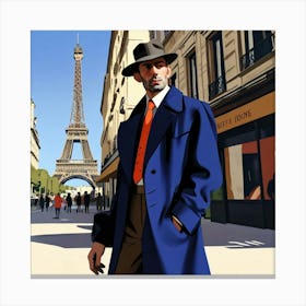 French man in Paris Canvas Print