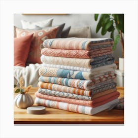 Stacked Towels Canvas Print