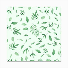 Watercolor Leaves Canvas Print