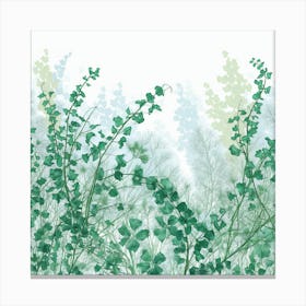 A Stunning Illustration Vibrant Green Spring Lan Canvas Print