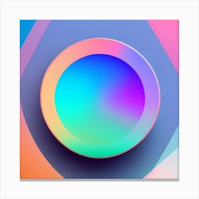 Circle Colorful Rainbow Spectrum Button Gradient Canvas Print