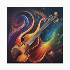 Violin On Fire Canvas Print