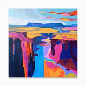 Colourful Abstract Thingvellir National Park Iceland 1 Canvas Print
